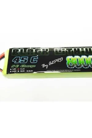 Battery LiPo Black Lithium 8000mAh 45C 3S Stroomvoorziening Weekendaanbieding