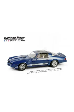 1980 chevrolet camaro z28 with blue sunroof charcoal stripes Miniatuur Seizoensaanbieding