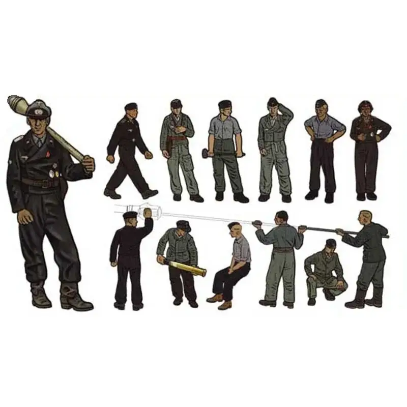 German Panzer Soldiers (WOII), set 2 Figuren Hoge Kwaliteit