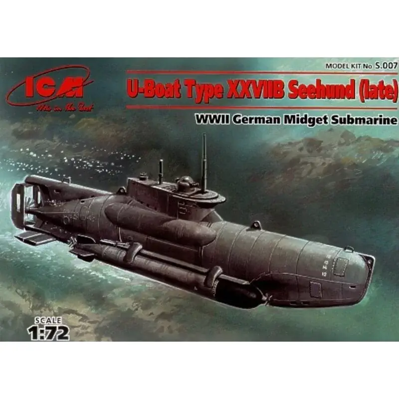 Fabrieksprijs U-Boat Type XXVIIB Seehund late version midget submarine Schaalmodel