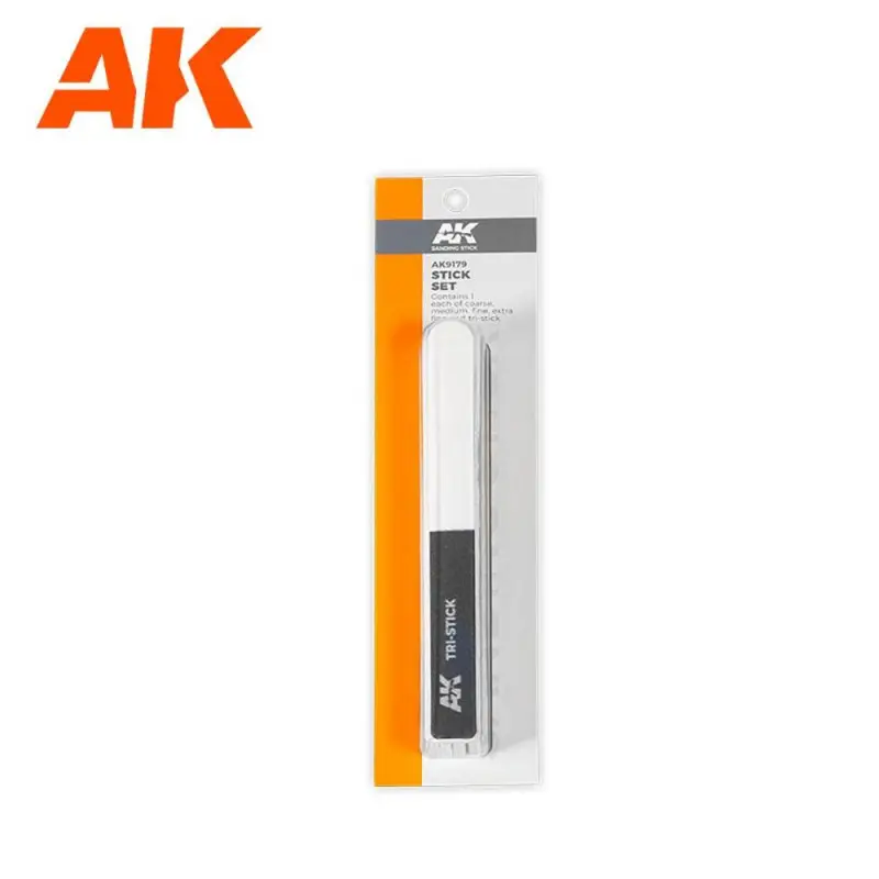 AK INTERACTIVE: Sanding STICK Set - 5 sticks Grit size: 150/240/400/600/1000/3000/ Express Levering