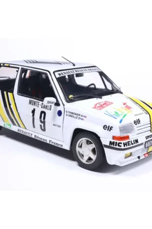 Nieuw Renault 5 gt turbo mk2 white 19 a.oreille/g.thimonier rallye monte-carlo 1989 1/18