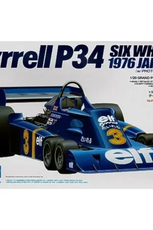 Tyrrell P34 1976 Japanese GP with etch parts Schaalmodel Hoge Kwaliteit