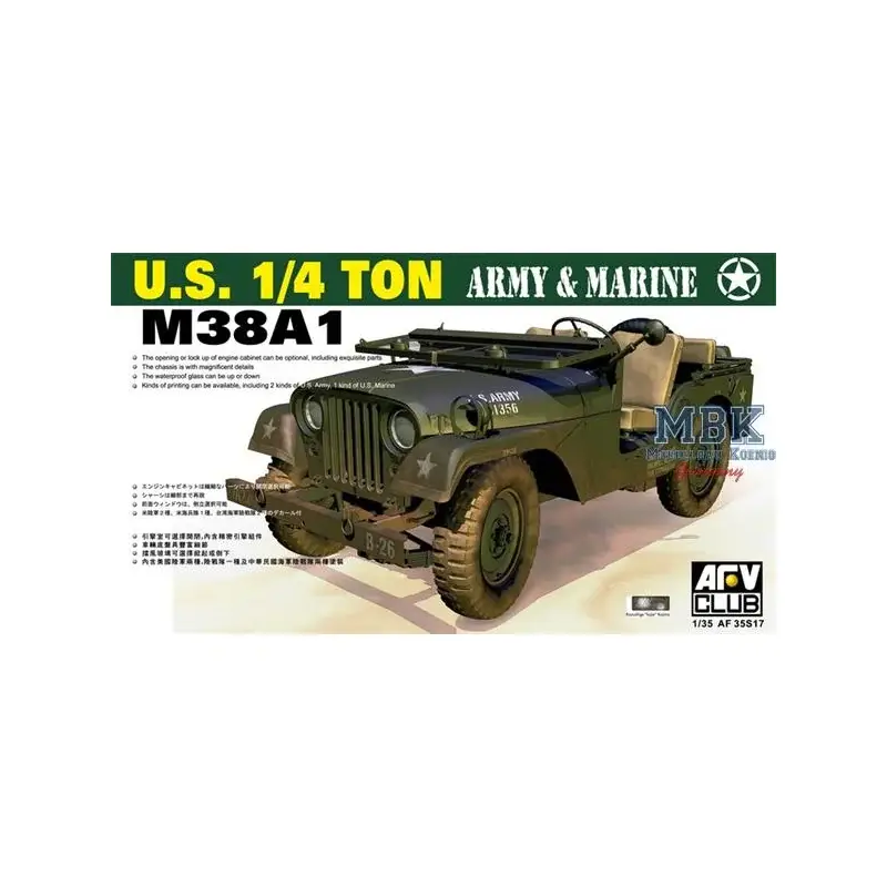 Flitsaanbieding M38A1 1/4 ton 4x4 Utility Truck Schaalmodel