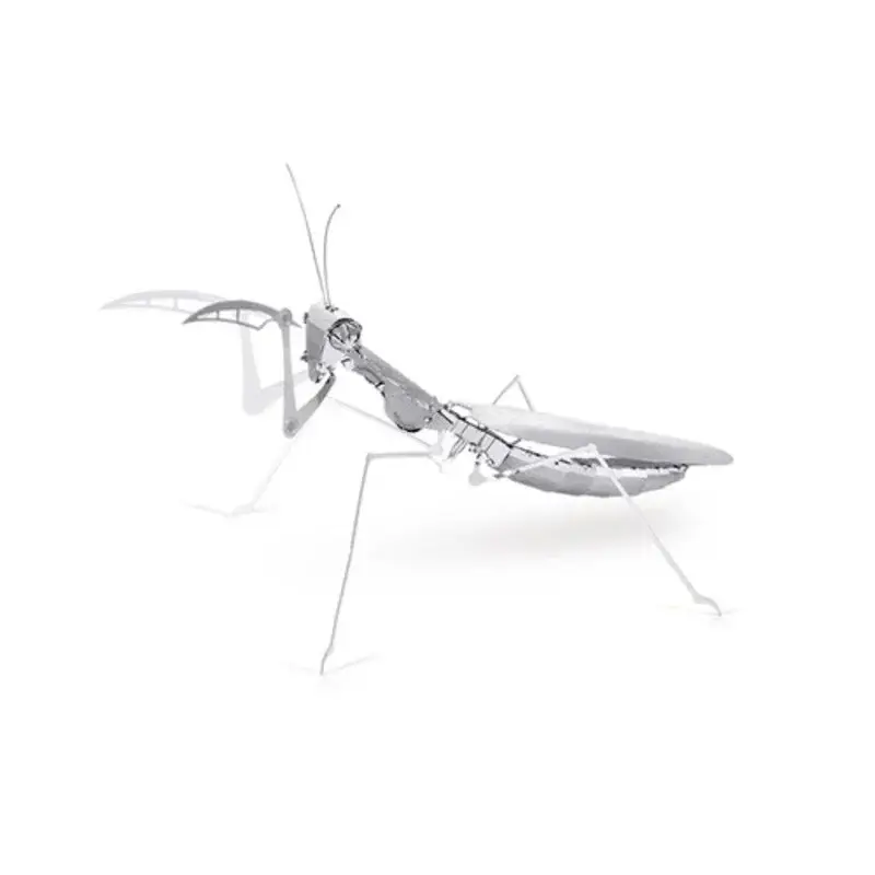 MetalEarth Insects: MANTE 12x9x4cm, metalen 3D-model met 1 vel, op kaart 12x17cm, 14+ Gecertificeerd