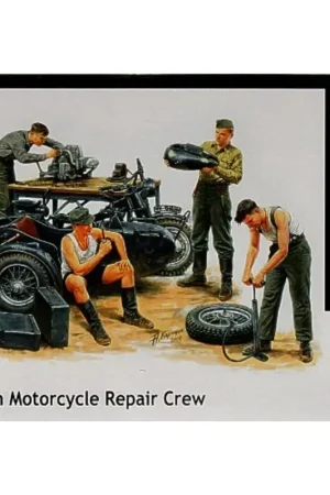 Beste Prijs German Motorcycle Repair Crew Figuren