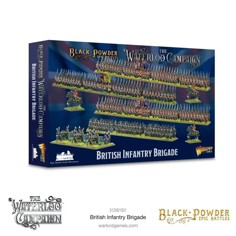 Black Powder Epic Battles: Waterloo - British Infantry Brigade Figuur spellet Dagaanbieding