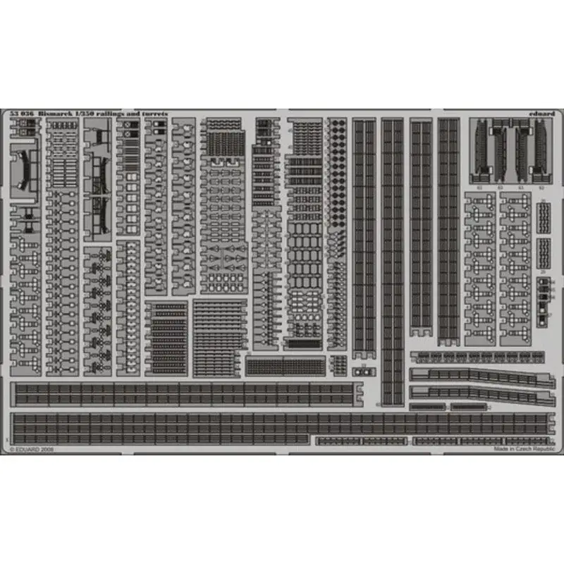 Uitverkoop Bismarck railings and turrets (toebehoren voor modelbouwsets van Revell) Accessoire