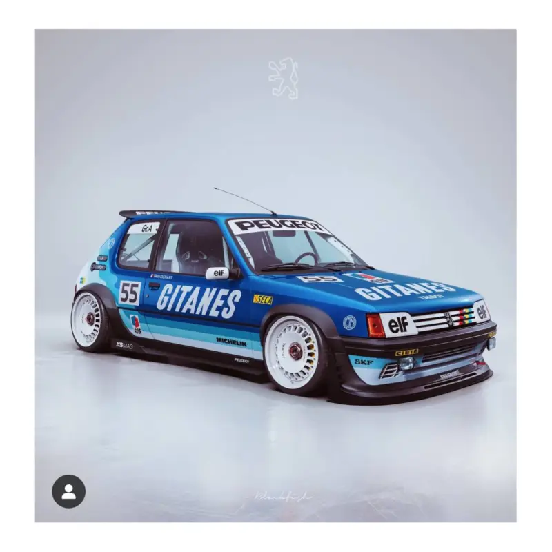Solido 1801720 peugeot 205 gti blackfish g tribute 1990 1/18 Miniatuur Shop Nu