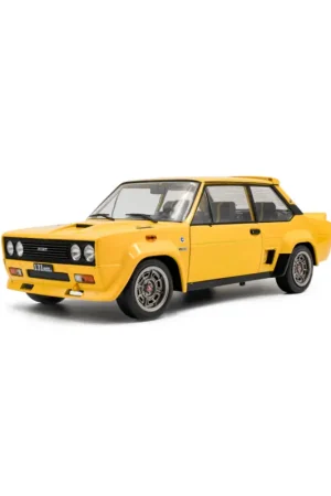 Fiat 131 abarth yellow 1980 1/18 Miniatuur Actieprijs