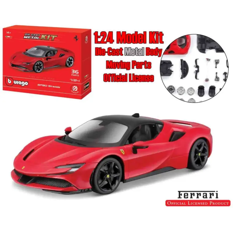 Goedkoop Ferrari Sf90 Stradaleodel Kit 1:24 Schaalmodel