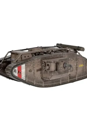 MetalEarth Battle Tank: BRITISH MARK IV 11,7x7,3x3,6cm, 3D metalen model met 3 vellen, op 12x17cm kaart, 14+ Actieprijs