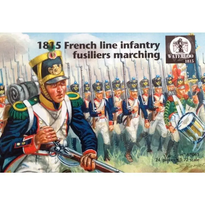 1815 French Line Infantry Fuseliers marcheren x 24 stuks Figuren Nu Kopen