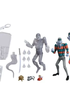 Teenage Mutant Ninja Turtles: Saturday Morning Adventures 2-Pack Creepy Eddie & Shibano-Sama Figures 17 cm Korting