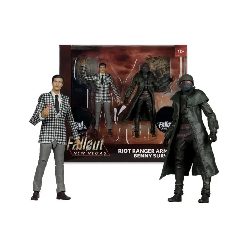 FALLOUT NEW VEGAS - Riot Ranger Armor & Benny - Pack 2 Figure 18cm Figuurtje Fabrieksprijs