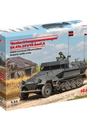 Dagaanbieding 'Beobachtungspanzerwagen' Sd.Kfz.251/18 Ausf.A, WWII German Observation Vehicle with crew