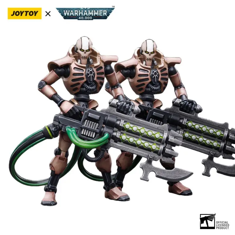 Warhammer 40k pack 2 figuur 1/18 Necrons Szarekhan Dynasty Immortal met Gauss Blaster 11 cm Lage Prijs