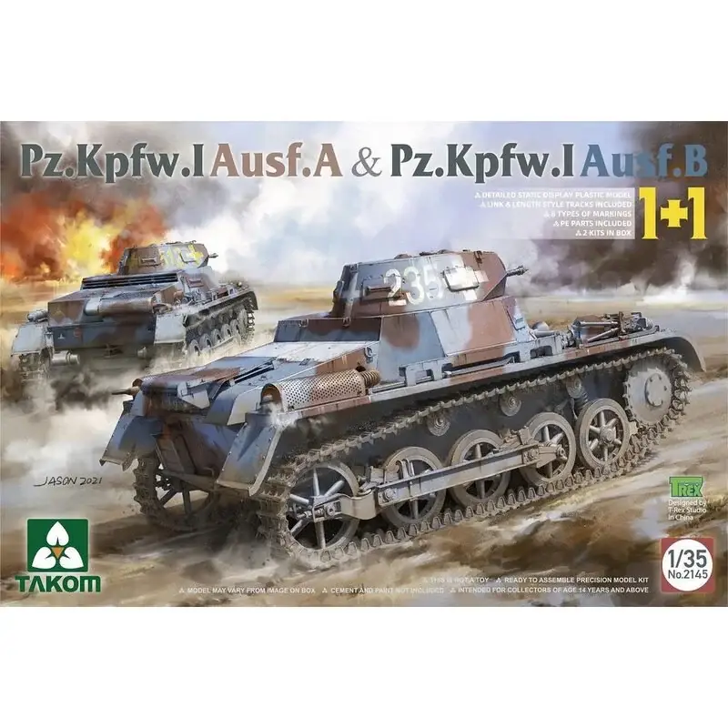 Pz.Kpfw.I Ausf.A & Pz.Kpfw.I Ausf. B (1+1) Schaalmodel Direct Verzonden