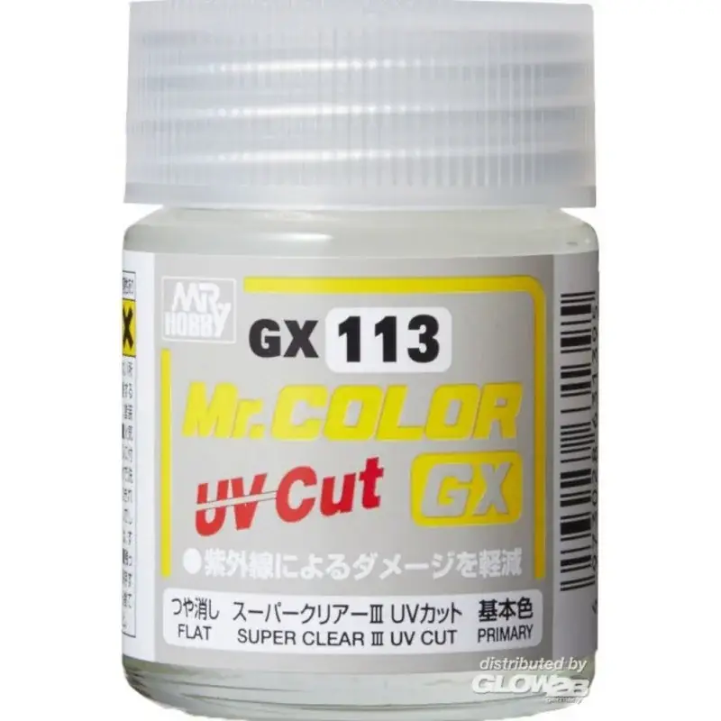 Premium Mr Hobby -Gunze Mr. Color GX Super Clear III UV Cut Flat (18ml) Acrylverf