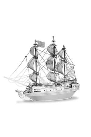 MetalEarth Boten: BOTPIRAAT DE ZWARTE PEARL 9,91x7,92x1,78cm, metalen 3D-model met 2 vellen, op kaart 12x17cm, 14+ Snelle Levering