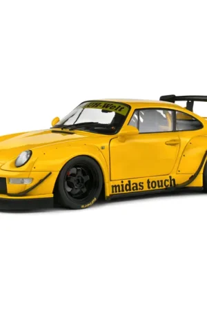 Korting Solido 1808504 rwb bodykit midas touch yellow 2023 1/18 Miniatuur