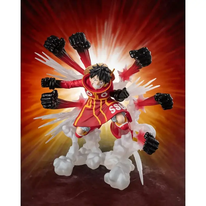 Flitsaanbieding One Piece Figuarts ZERO Extra Battle Monkey D. Luffy -Gum Gum Hawk Gatling- 19 cm Figuurtje
