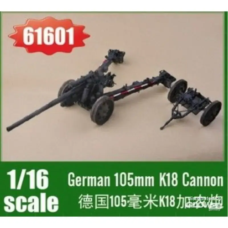 Gecertificeerd Duits 105 mm K18 kanon Schaalmodel