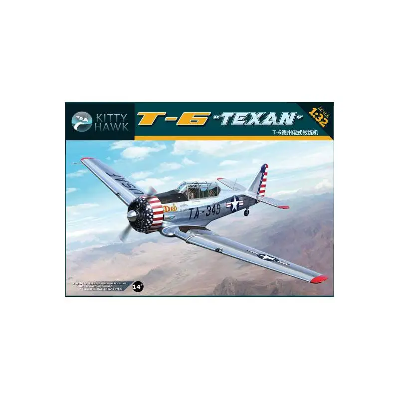 Gecertificeerd Plastic model aircraft NORTH AMERICAN T-6 "TEXAN" 1956 1:32 Schaalmodel