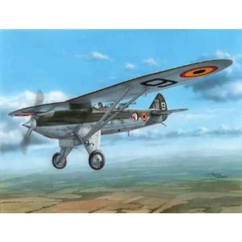 Hoge Kwaliteit Renard R-31 Belgisch observatievliegtuig gebruikt in de Tweede Wereldoorlog.Decals voor 3 vlakken: N12 9 ème escadrille Blue Si