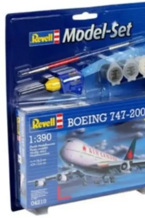 Boeing 747-200 Model Set - box containing the model, paints, brush and glue Schaalmodel Seizoensaanbieding