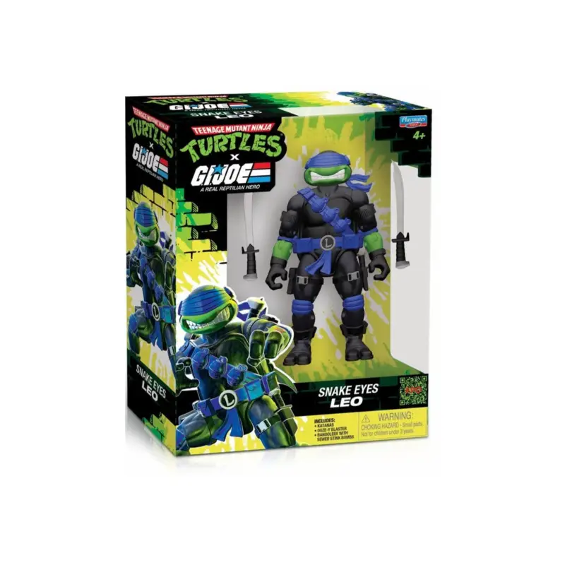 Ninja Turtles x GI Joe Crossover Classics Leonardo x Snake Eyes Figure 12 cm Figuurtje Laatste Kans