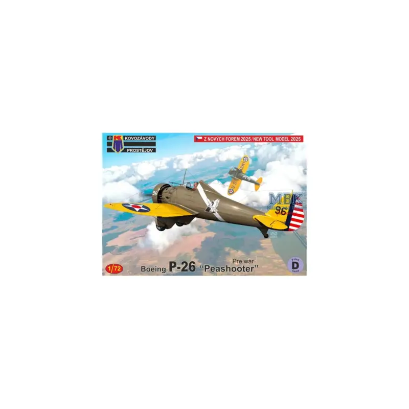 Snelle Levering Boeing P-26 Peashooter „pre war“ Schaalmodel