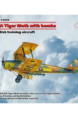DH. 82A Tiger Moth met bommen, Brits trainingsvliegtuig uit de Tweede Wereldoorlog Meest Verkocht