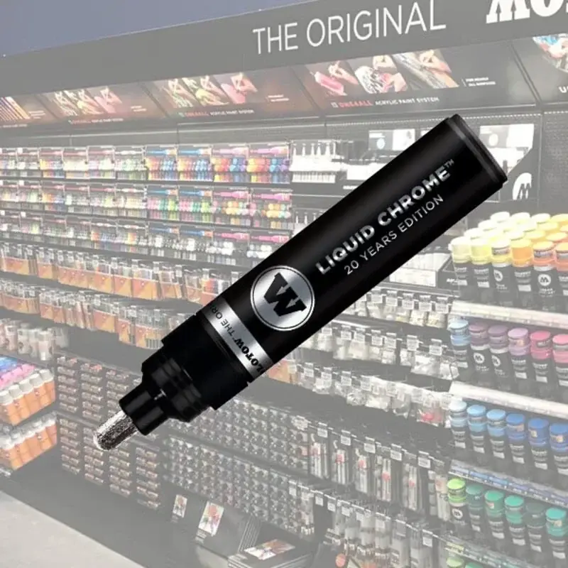Molotow Chroom Marker Vloeibaar Chroom 5mm Seizoensaanbieding