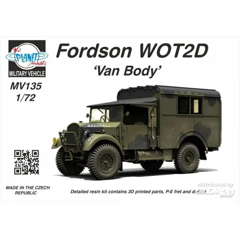 Fordson WOT2D 'Van Body' 1/72 Schaalmodel Hoge Kwaliteit