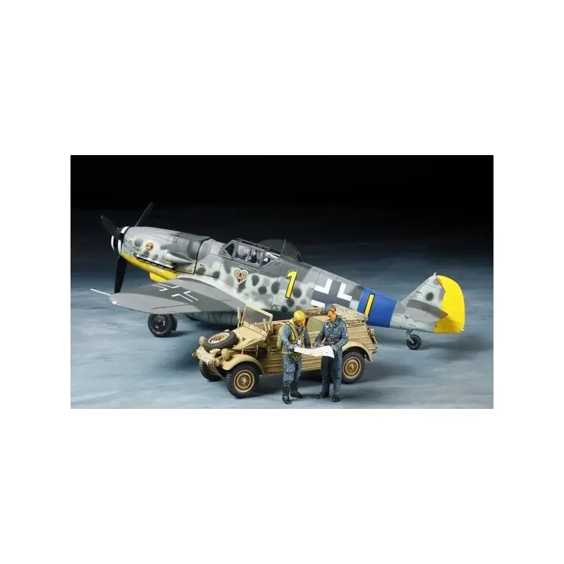 Messersch. Bf109G-6 & Kübelwagen Schaalmodel Populair