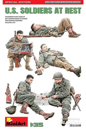 Amerikaanse soldaten in rust. Speciale editie Figuren Lage Kosten