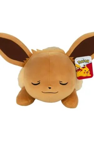 Op = Op Pluche Pokemon Eevee Slapen 45 cm