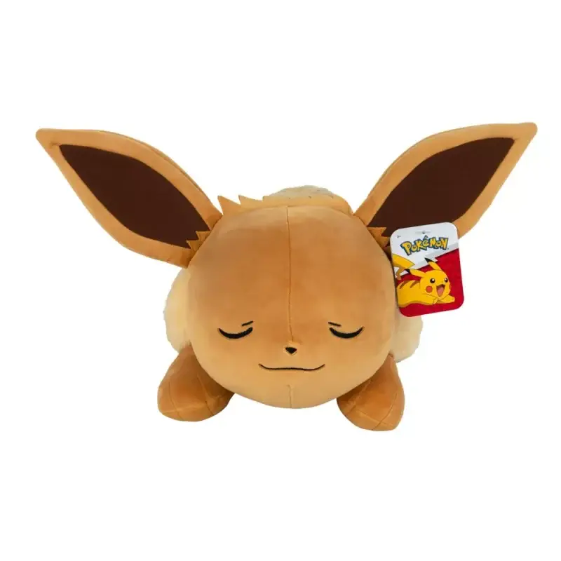 Op = Op Pluche Pokemon Eevee Slapen 45 cm
