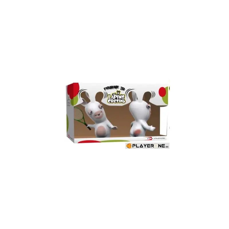 Gratis Retour RABBIDS - Dubbelpak tenniskonijn 3D-figuur (18 cm) Figuurtje