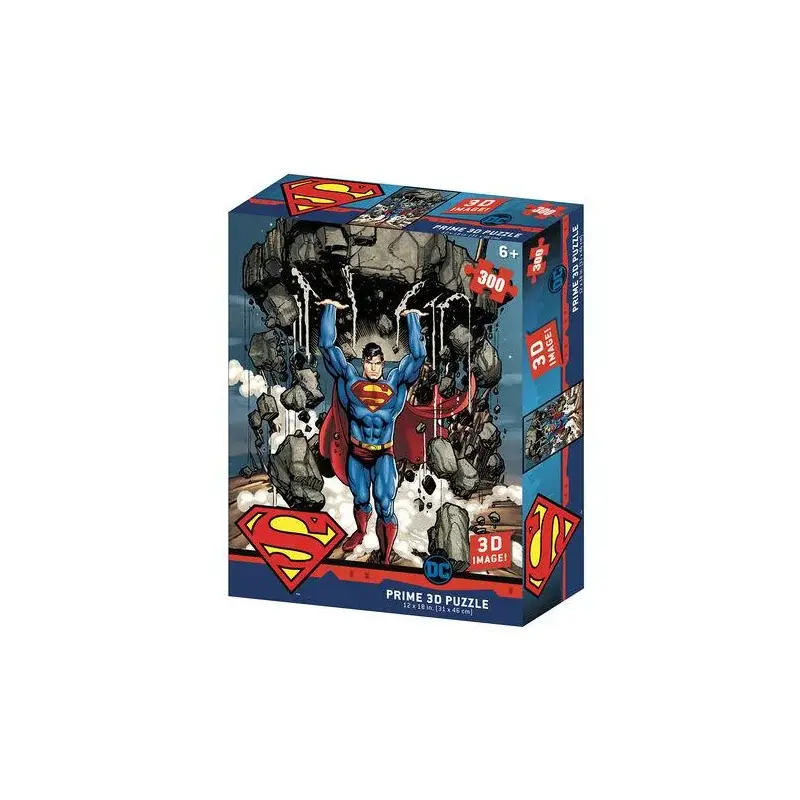 Exclusieve Aanbieding Puzzel SUPERMAN - Super Strength - 3D lenticular puzzle 300P '46x31cm'
