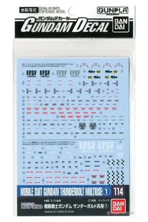 Gundam Gunpla Decal HG 1/144 114 Thunderbolt Multiuse 1 Superprijs