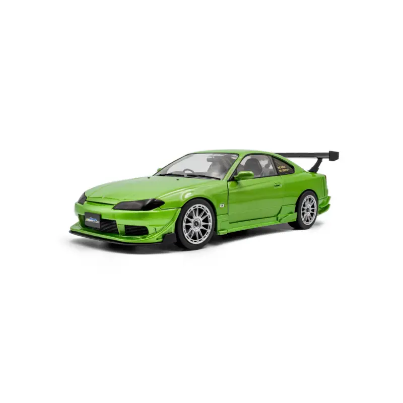 Nissan silvia s15 spec-r aero solido works green 1999 1/18 Miniatuur Meest Verkocht