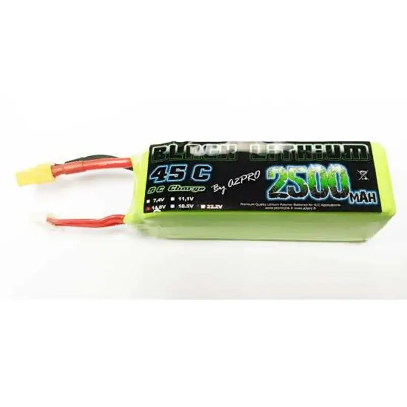 LiPo Battery Black Lithium 2500mAh 45C 4S Stroomvoorziening Tijdelijk Beschikbaar