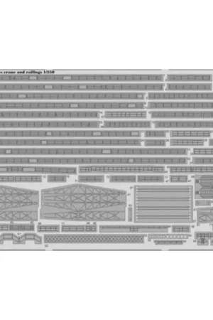Goedkoop Prince of Wales cranes and railings (designed to be used with Tamiya kits) 1/350 - Eduard 53089