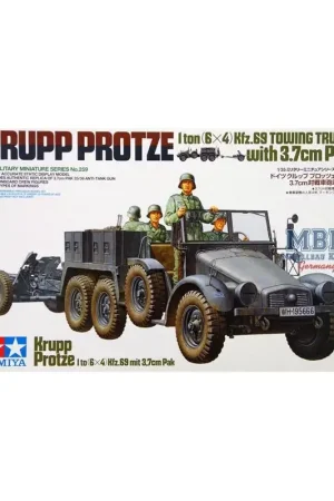 Krupp Protze 1 ton (6 x 6) towing truck with 37mm Pak Schaalmodel Premium