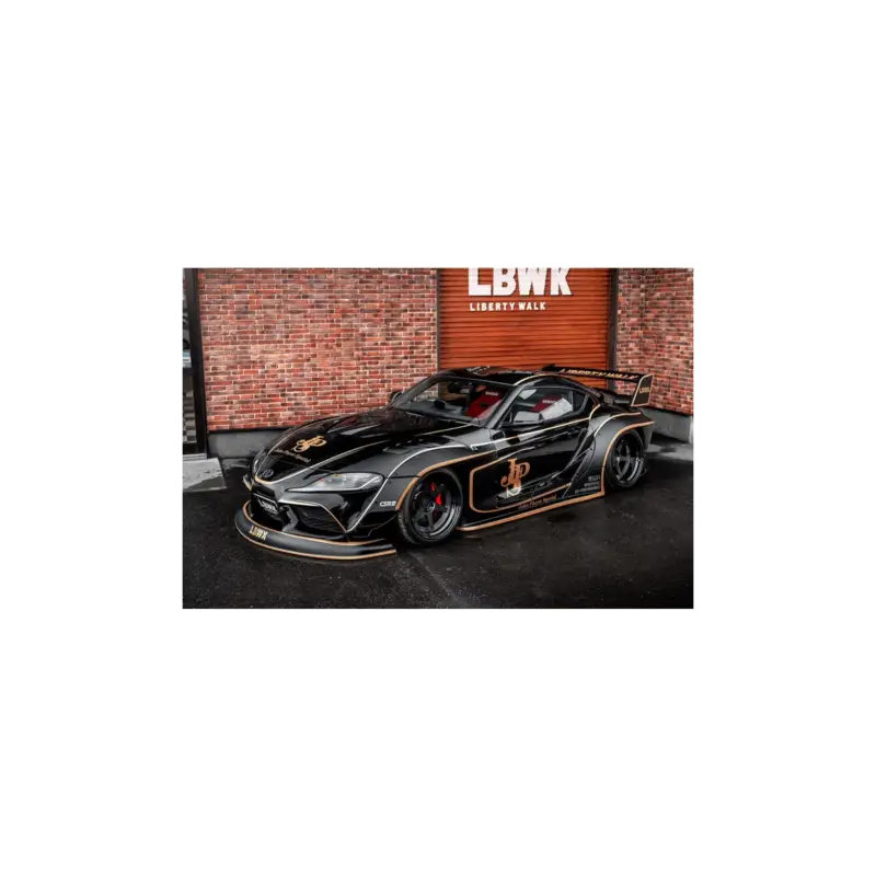 Solido 1815504 toyota gr supra liberty walk body kit black and gold tribute 2025 1/18 Aanbieding