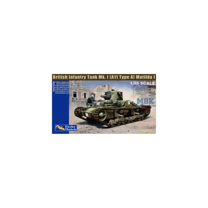 Direct Beschikbaar British Infantry Tank Mk. I (A11 Type I) Matilda I Schaalmodel