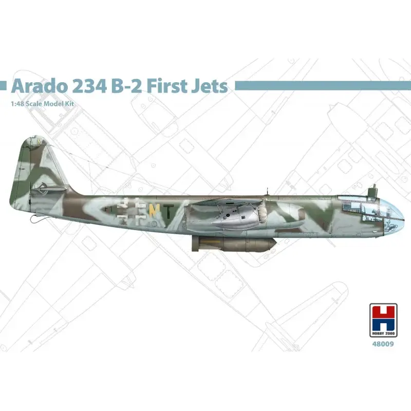Aanbieding Re-released! Arado Ar-234B-2 First Jets ex Hasegawa kits Schaalmodel