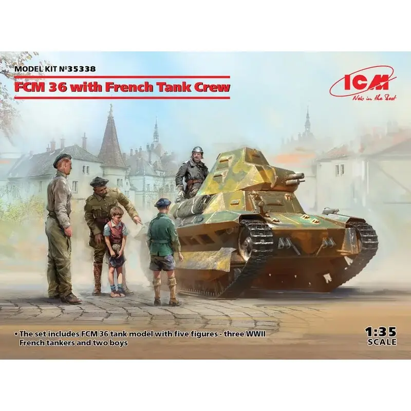 Aanbieding FCM 36 with French Tank Crew Schaalmodel